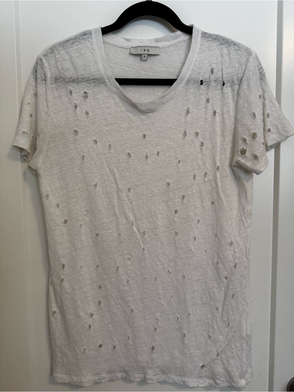 IRO Clay distressed linen shirt